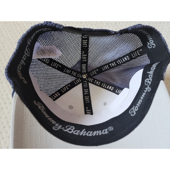 NWT TOMMY BAHAMA GOLF CART ROPE HAT cap gray blue trucker mesh snapback OSFM - Picture 5 of 6